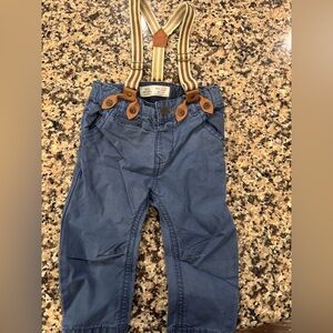 Zara baby boy pants with suspenders